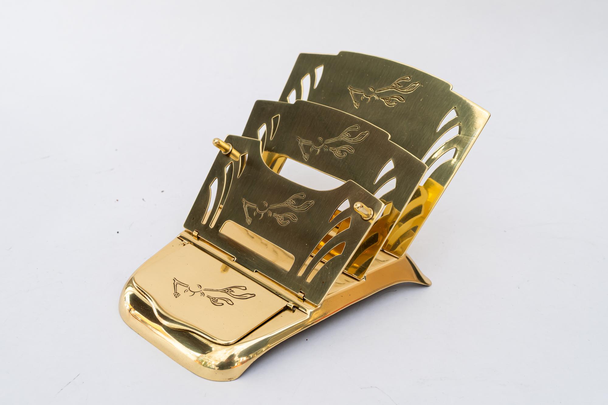 Art Deco Brief- und Stempelhalter Wien um 1920er Jahre im Angebot 2