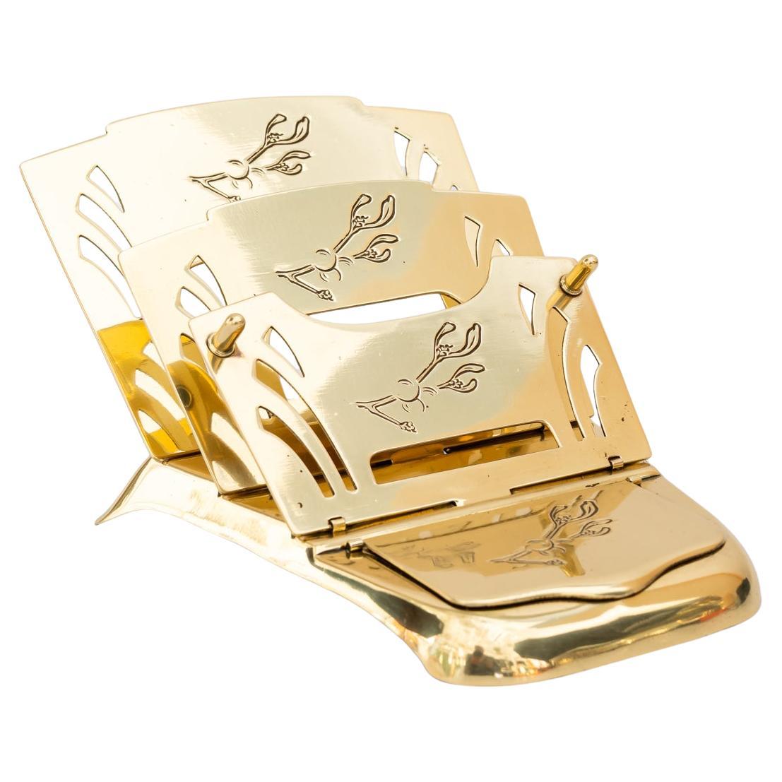 Art Deco Brief- und Stempelhalter Wien um 1920er Jahre