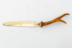 Art Deco Letter opener with deer antler around 1920s