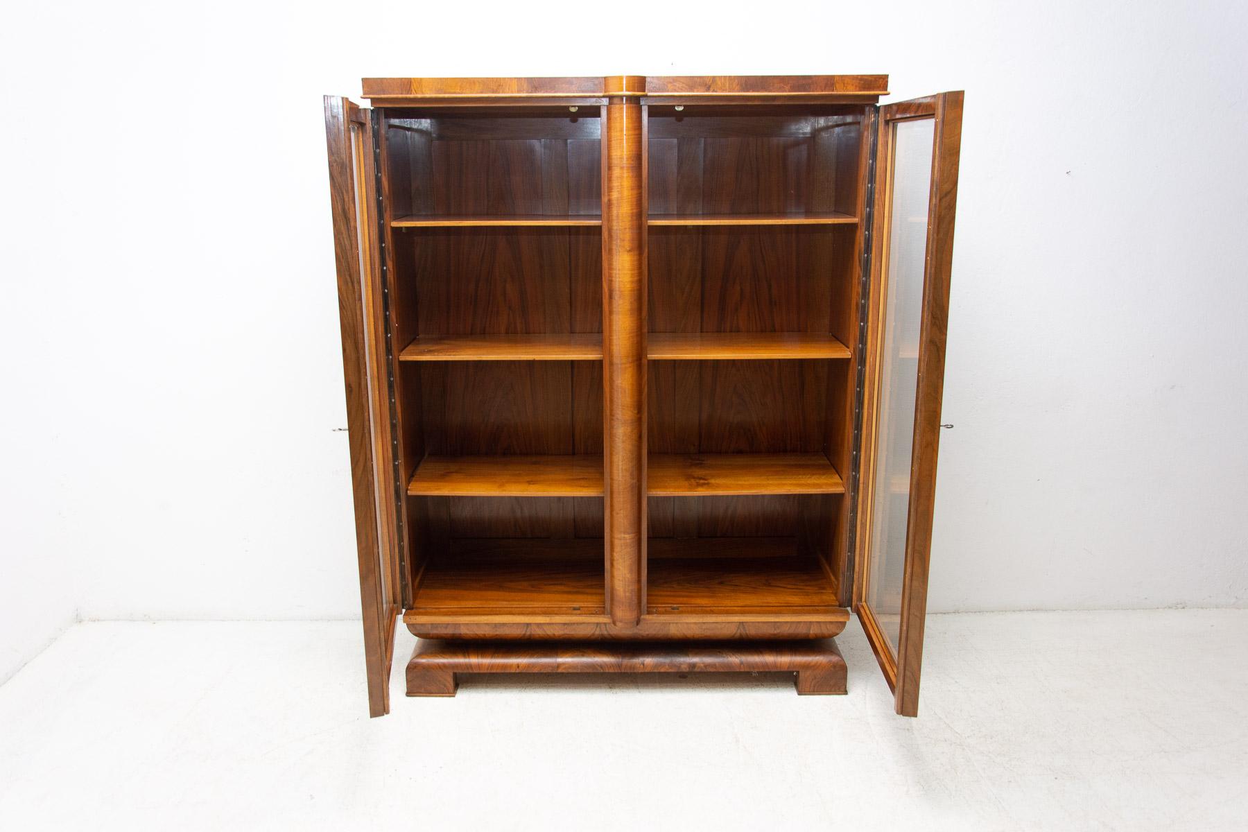 Art Deco Library Cabinet, 1930s, Bohemia 2