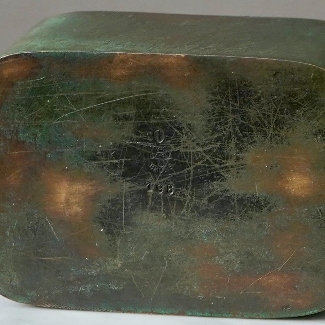 Caja de bronce con tapa Art Déco de GAB Guldsmedsaktiebolaget, Suecia, años 30 en venta 5