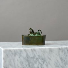 Art Deco Lidded Bronze Box by GAB Guldsmedsaktiebolaget, Sweden, 1930s