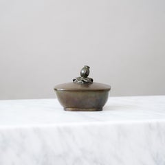 Art Deco Lidded Bronze Box by GAB Guldsmedsaktiebolaget, Sweden, 1930s