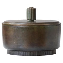 Art Deco Lidded Bronze Box by GAB Guldsmedsaktiebolaget, Sweden, 1930s