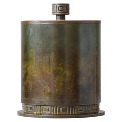Art Deco Lidded Bronze Box by GAB Guldsmedsaktiebolaget, Sweden, 1930s
