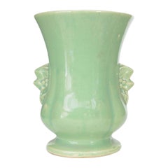 Art Deco Light Green Glazed Ceramic Vase