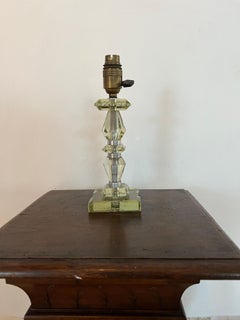 Art Deco Light Green Lamp ITSO Baccarat and Jacques Adnet, France circa 1940