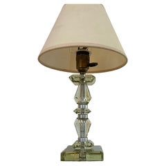 Antique Art Deco Light Green Lamp ITSO Baccarat and Jacques Adnet, France circa 1940