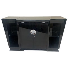 Art Deco Light Up Bar Cabinet-Sideboard In The Style of Parzinger C.1940's