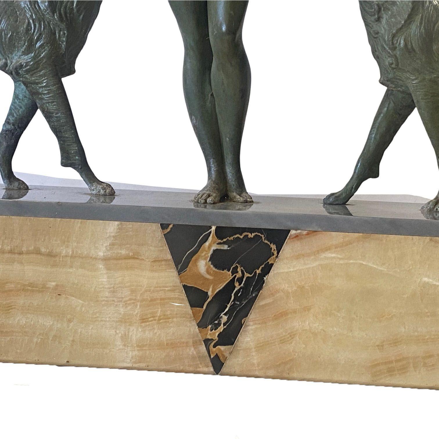 Scultura in bronzo Art Deco Light-up Flapper di Enrique Molins-Balleste in vendita 4