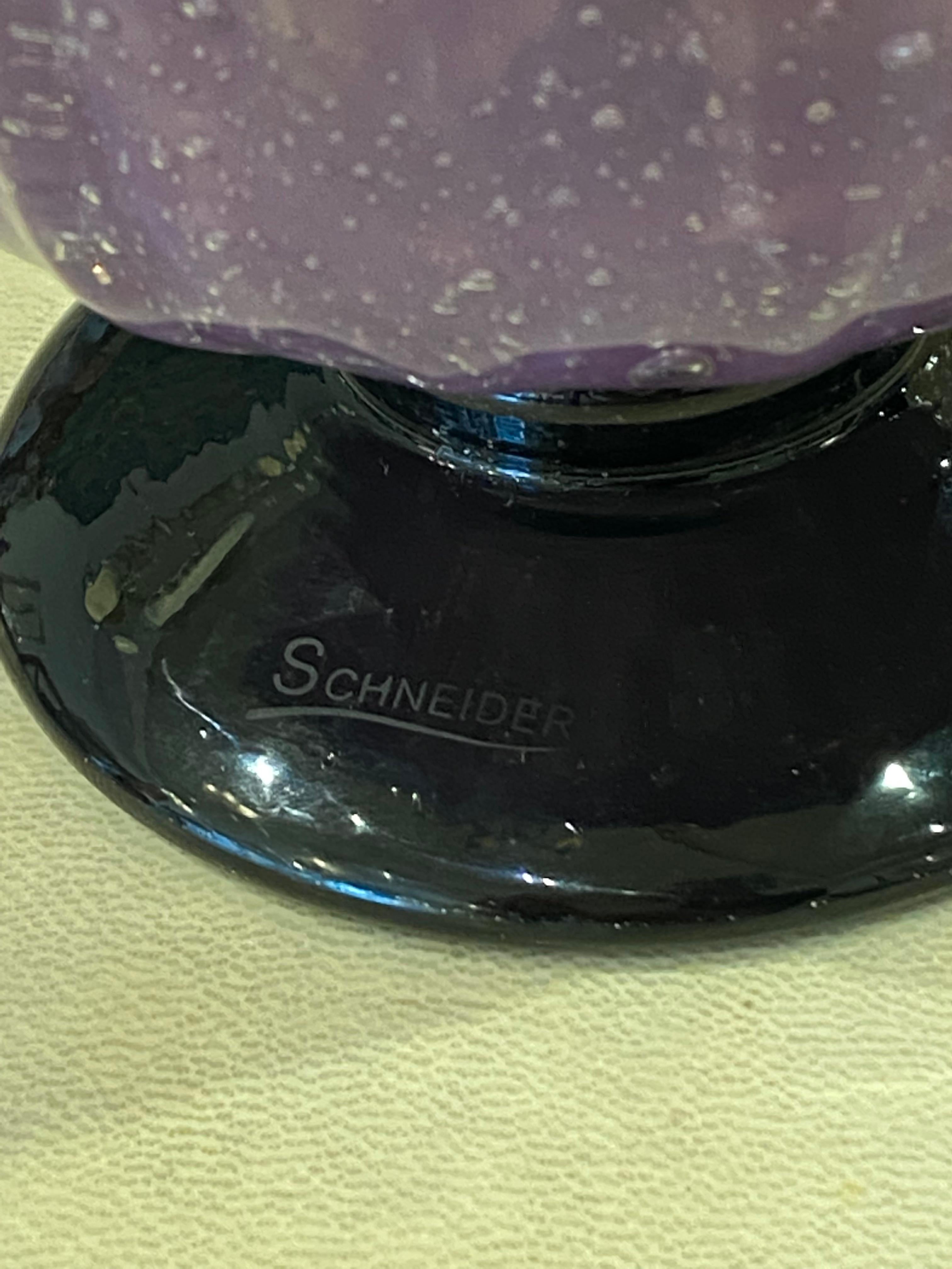 Art Deco Lilac Glass Vase by Charles Schneider In Good Condition In Miami, FL