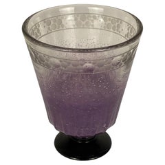 Art Deco Lilac Glass Vase by Charles Schneider