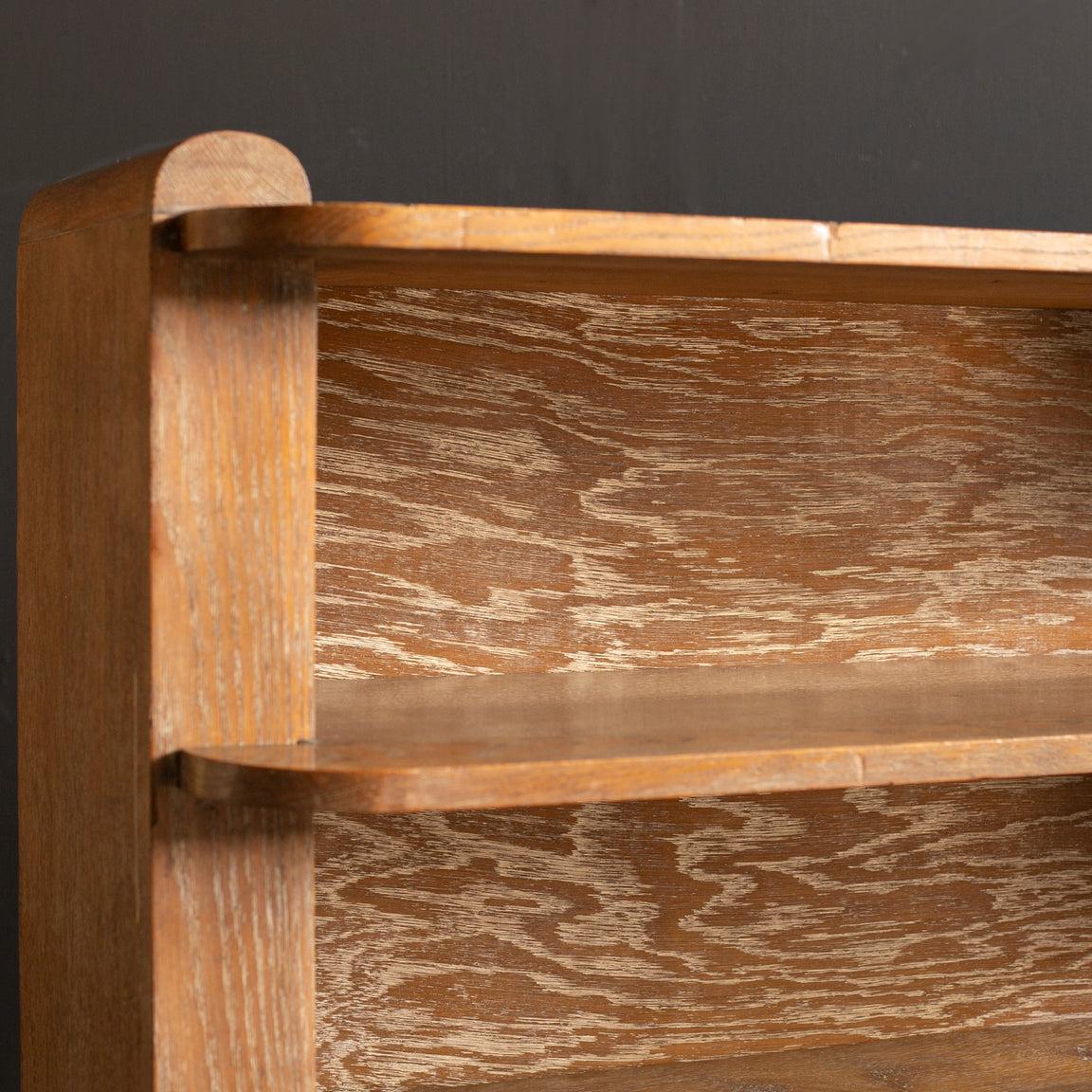 Art Deco Limed Oak Bookshelves, Francisque Chaleyssin, 1940s, France 3