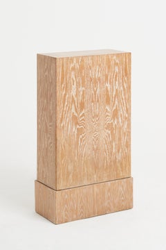 Art Deco Limed Oak Pedestal