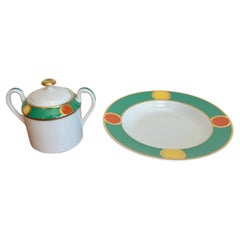 Piezas de servicio Art Déco Limoges Jehan Darfueille