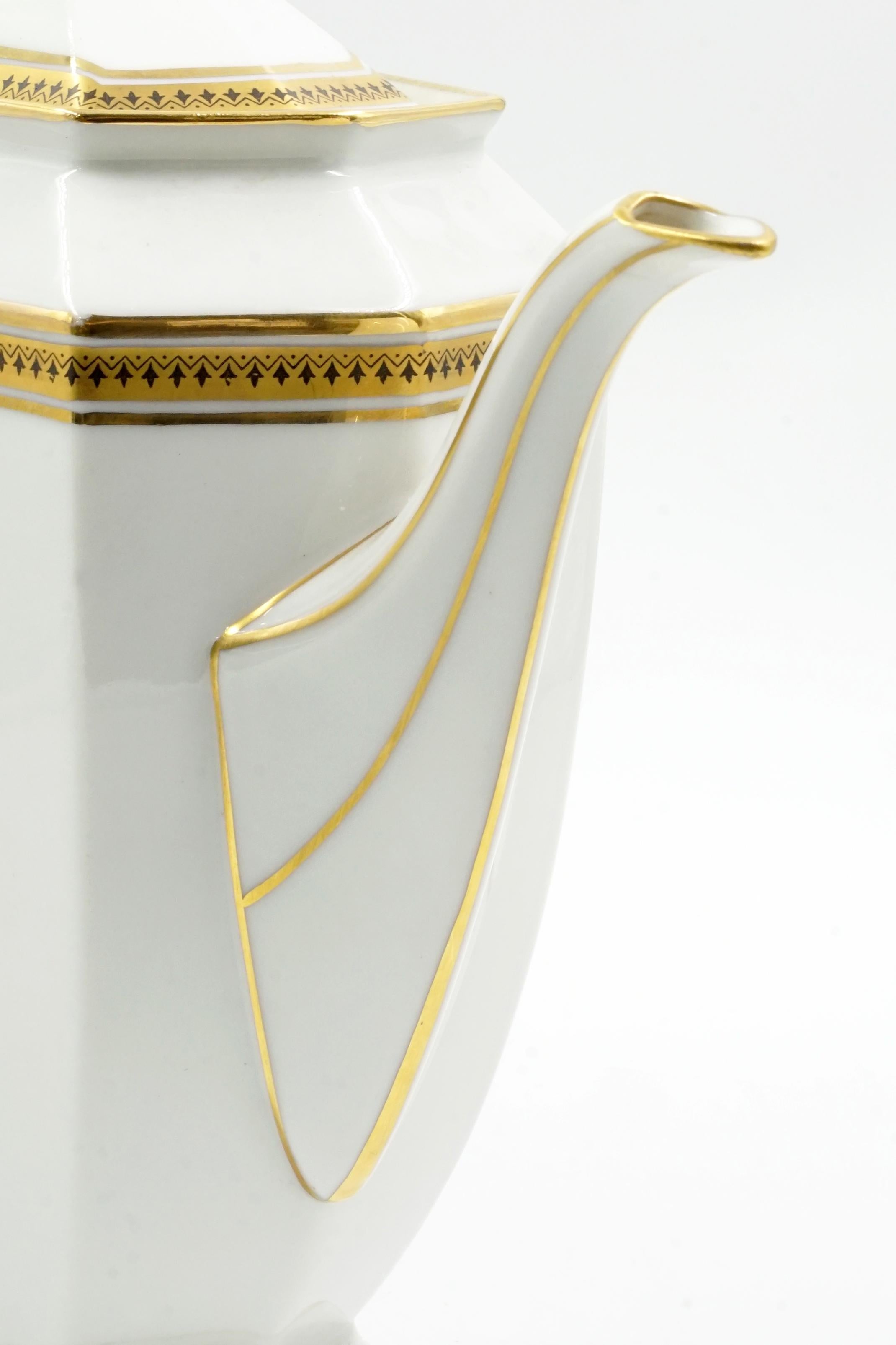 Art deco Limoges porcelain coffee set For Sale 6