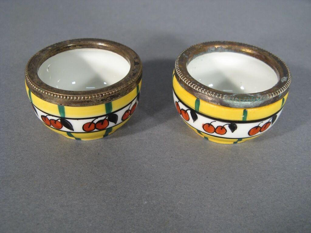 Art Deco Limoges Porzellan Salz Shakers Paar -1Y64 4