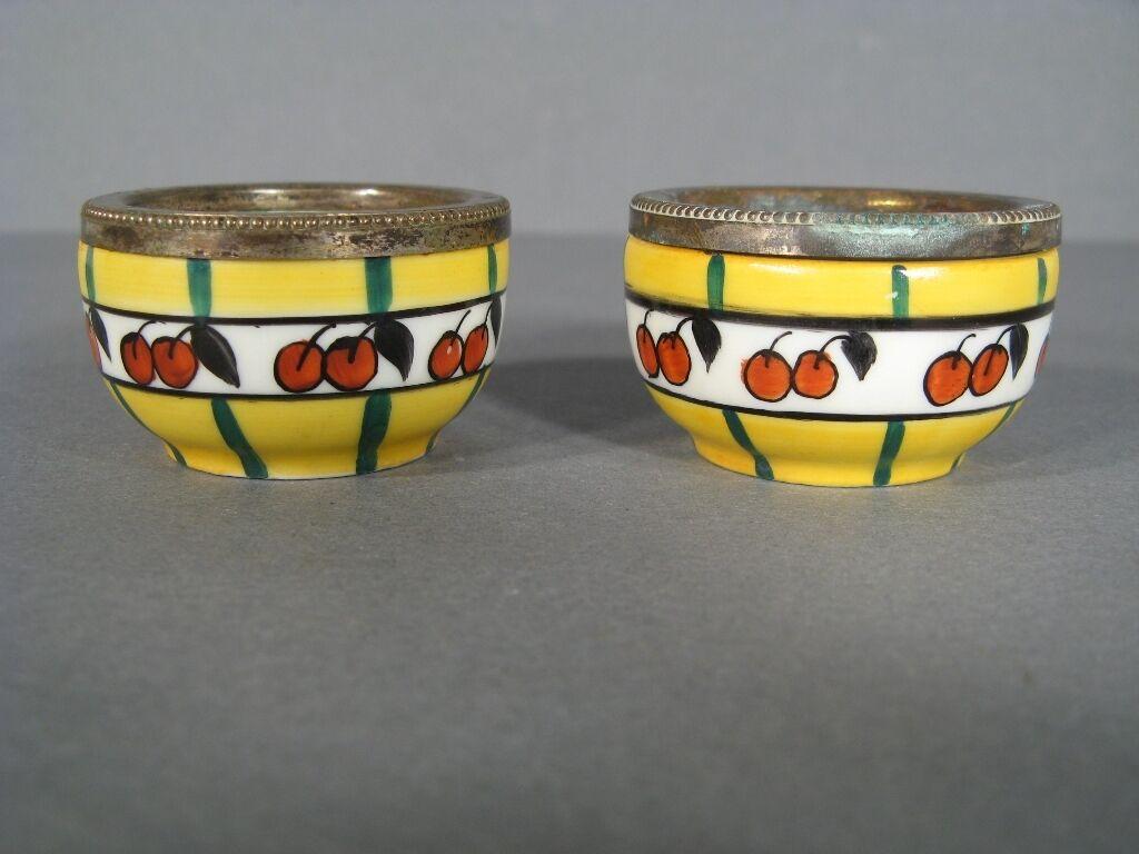 Art Deco Limoges Porzellan Salz Shakers Paar -1Y64 5