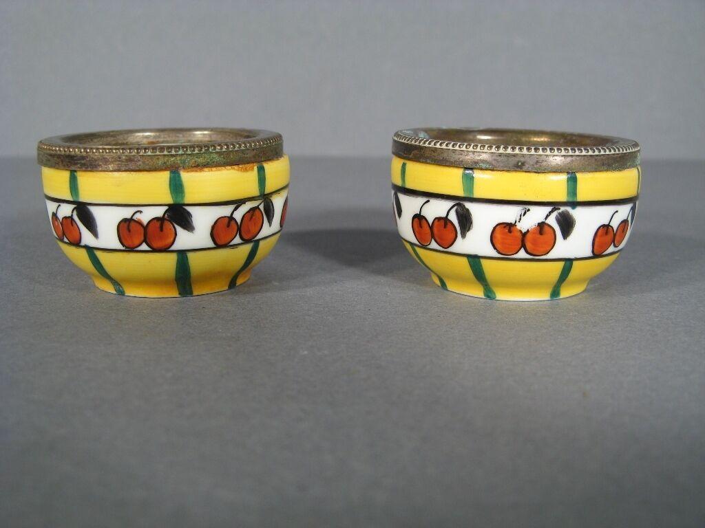 Art Deco Limoges Porzellan Salz Shakers Paar -1Y64 6