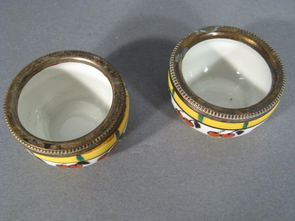 Art Deco Limoges Porzellan Salz Shakers Paar -1Y64 1