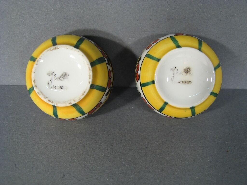 Art Deco Limoges Porzellan Salz Shakers Paar -1Y64 2