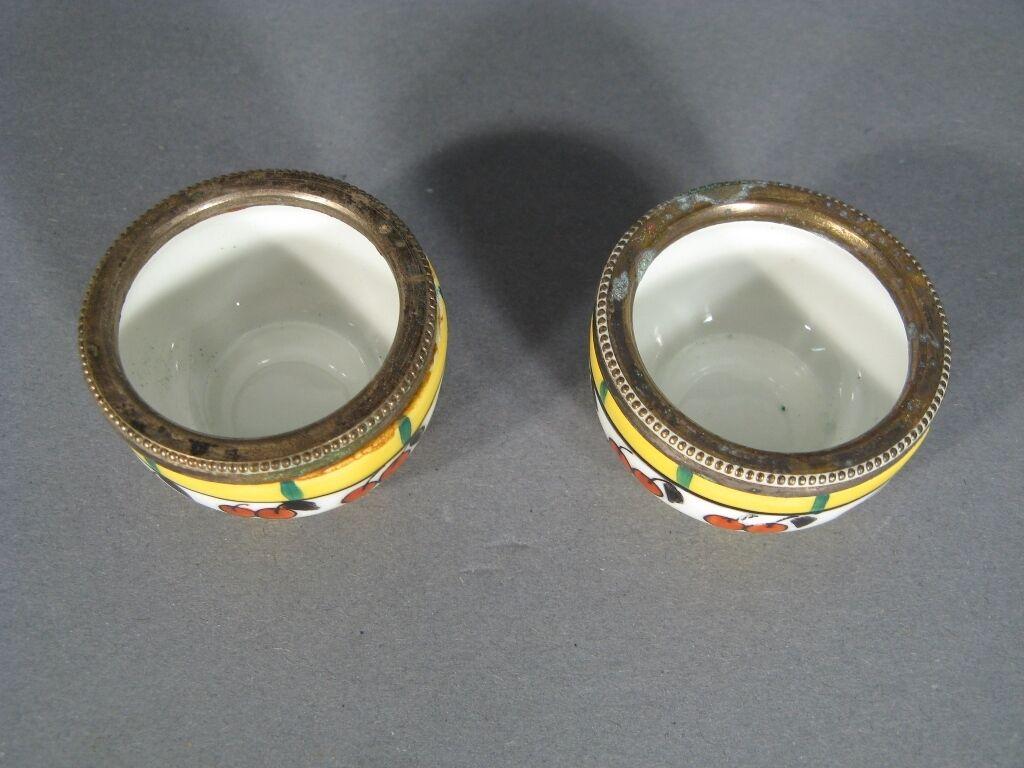 Art Deco Limoges Porzellan Salz Shakers Paar -1Y64 3