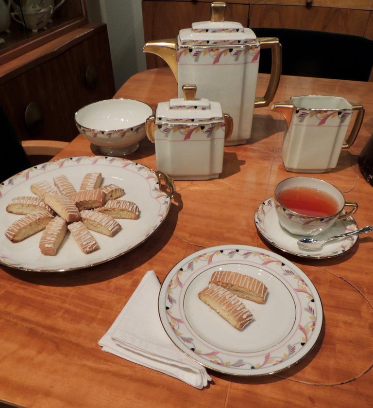 Art Deco Limoges Tea Coffee Dessert Set Service for 16 For Sale 4