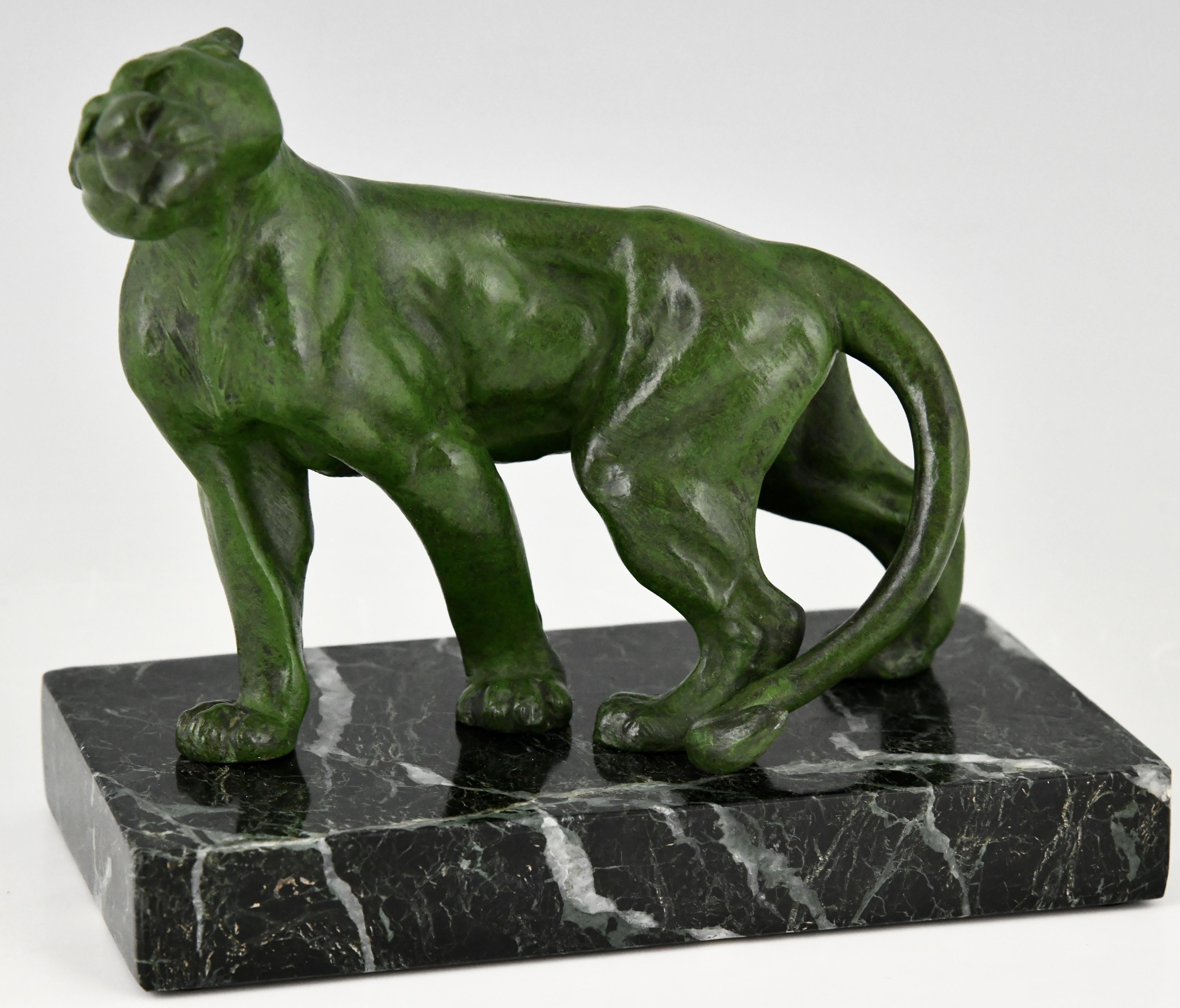 Art Deco Lion Bookends by the French Artist Emile Carlier, 1930 1