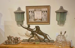 Art Deco Lion Hunter Sculpture signed Limousin 1930s