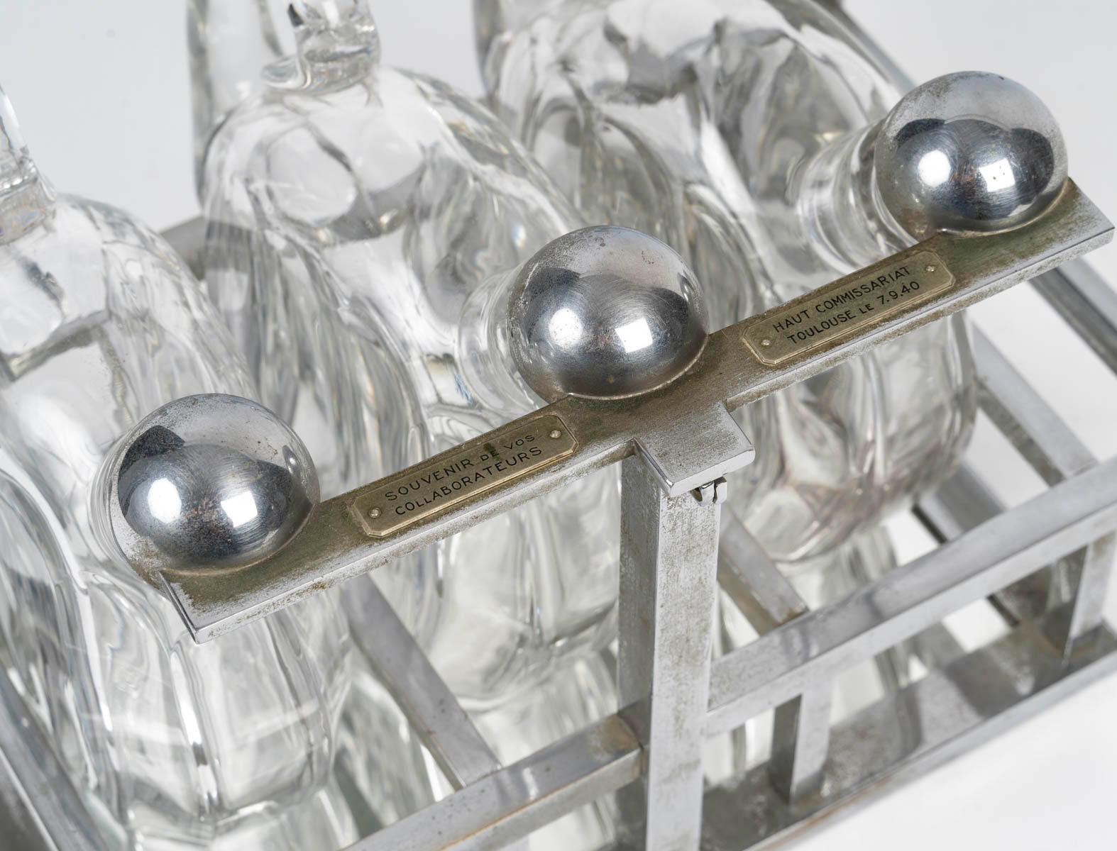 Licorera Art Decó de Baccarat y Adnet, hacia 1930. Francés