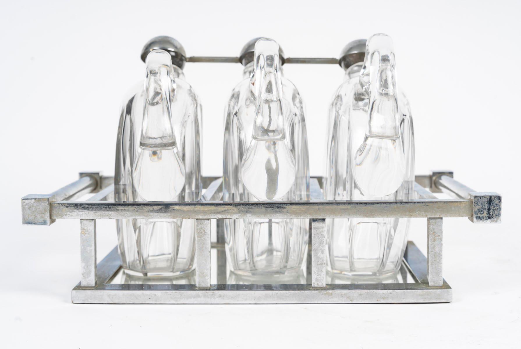 Licorera Art Decó de Baccarat y Adnet, hacia 1930. siglo XX