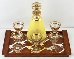 Art Deco Likörset von De Rupel:: Boom:: Belgien:: mit Serviertablett:: um 1935