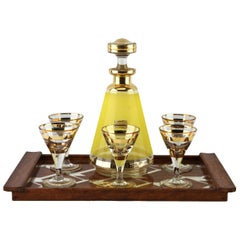 Vintage Art Deco Liqueur Set by De Rupel, Boom, Belgium, with Serving tray, circa 1935