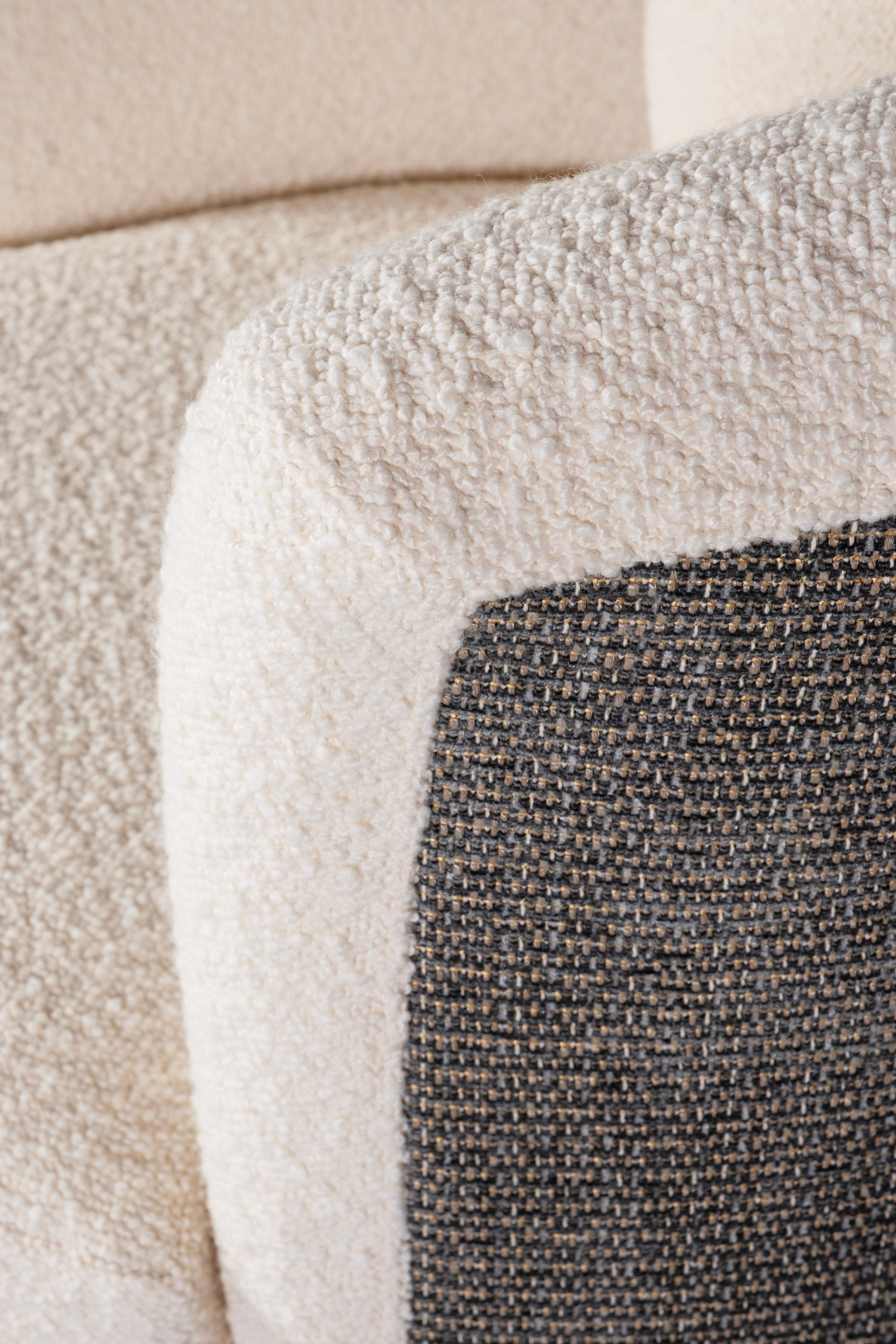 Sillón Lisboa Art Decó, Chenilla, Roble, Bouclé Hecho a mano por Greenapple en venta 3