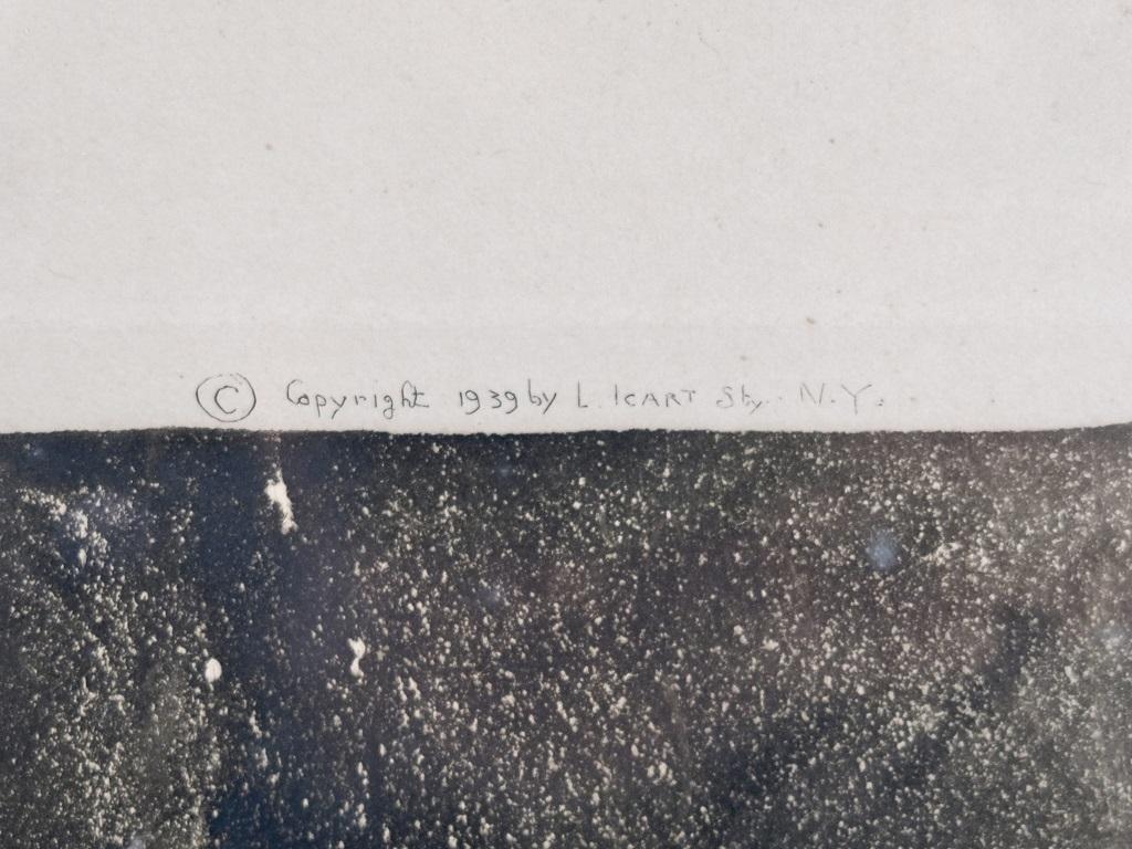 Art Deco lithograph by “Louis Icart” (Mitte des 20. Jahrhunderts) im Angebot