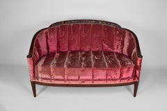 Art Deco Living Room in Pink Velvet by Paul Follot, circa 1920