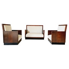 Set da salotto Art Deco Divano e sedie a cubo