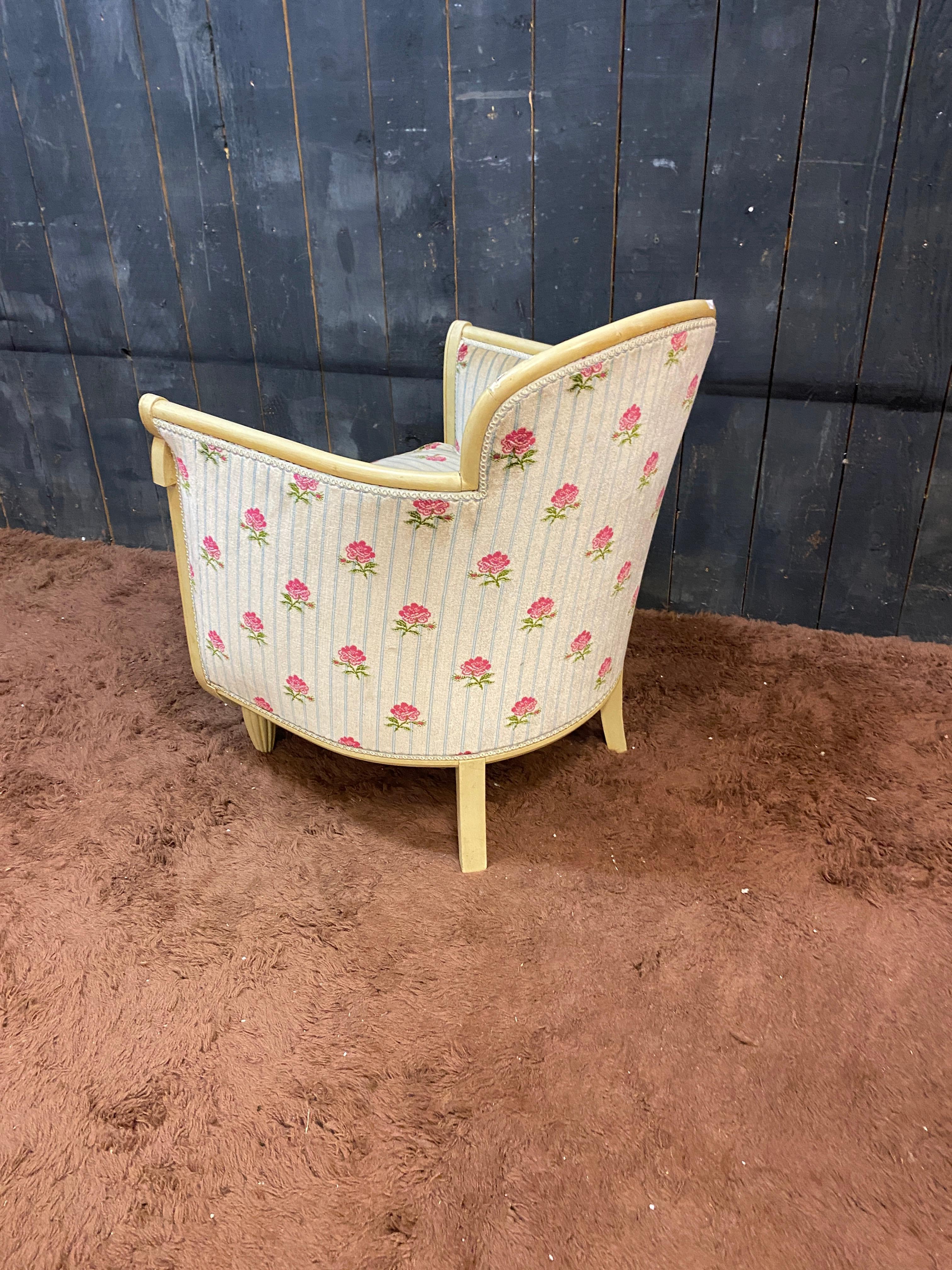 suite de salon Art déco, vers 1920/1930 Deux fauteuils, deux chaises et un canapé en vente 12
