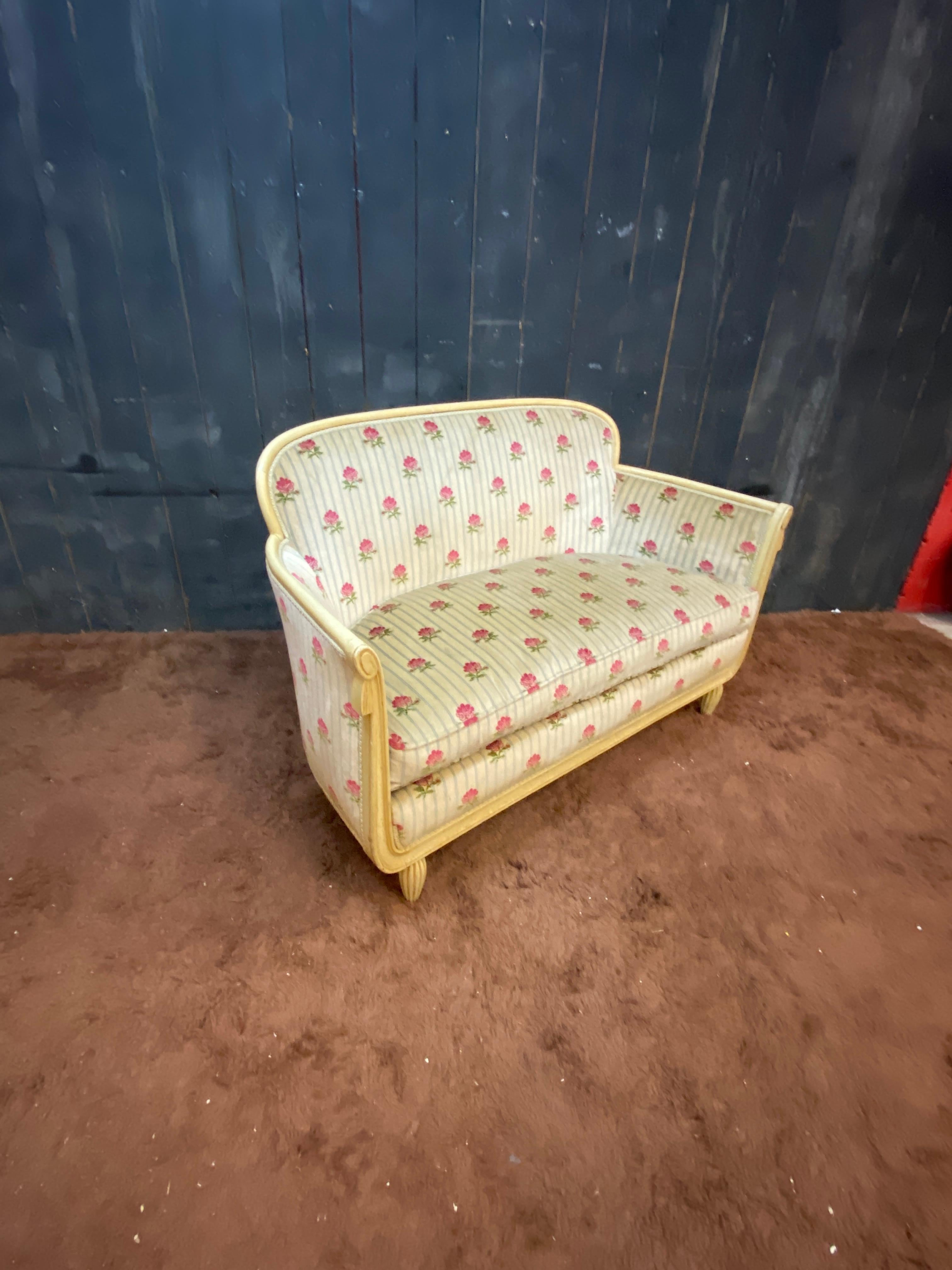 suite de salon Art déco, vers 1920/1930 Deux fauteuils, deux chaises et un canapé en vente 13