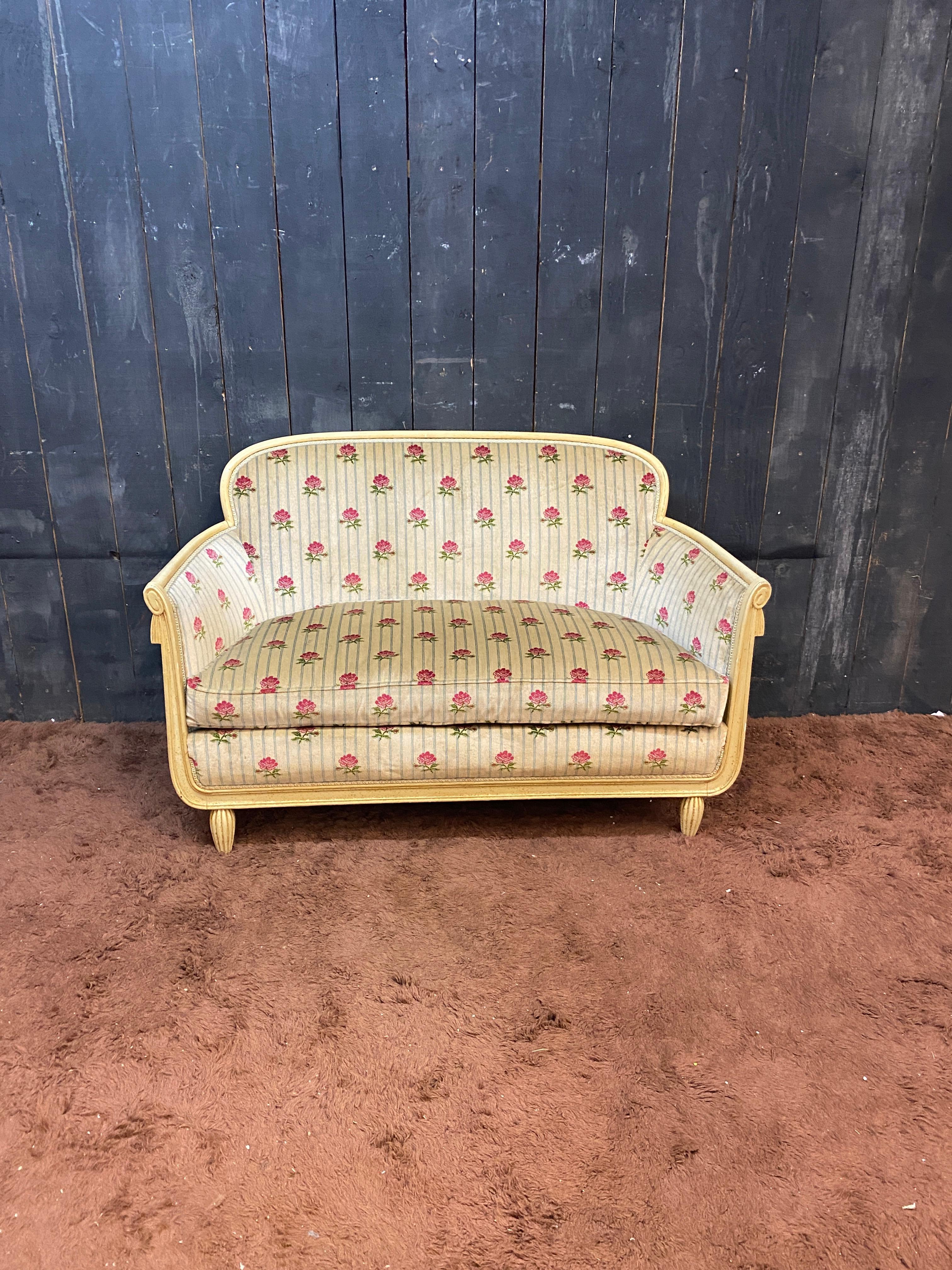 suite de salon Art déco, vers 1920/1930 Deux fauteuils, deux chaises et un canapé en vente 6