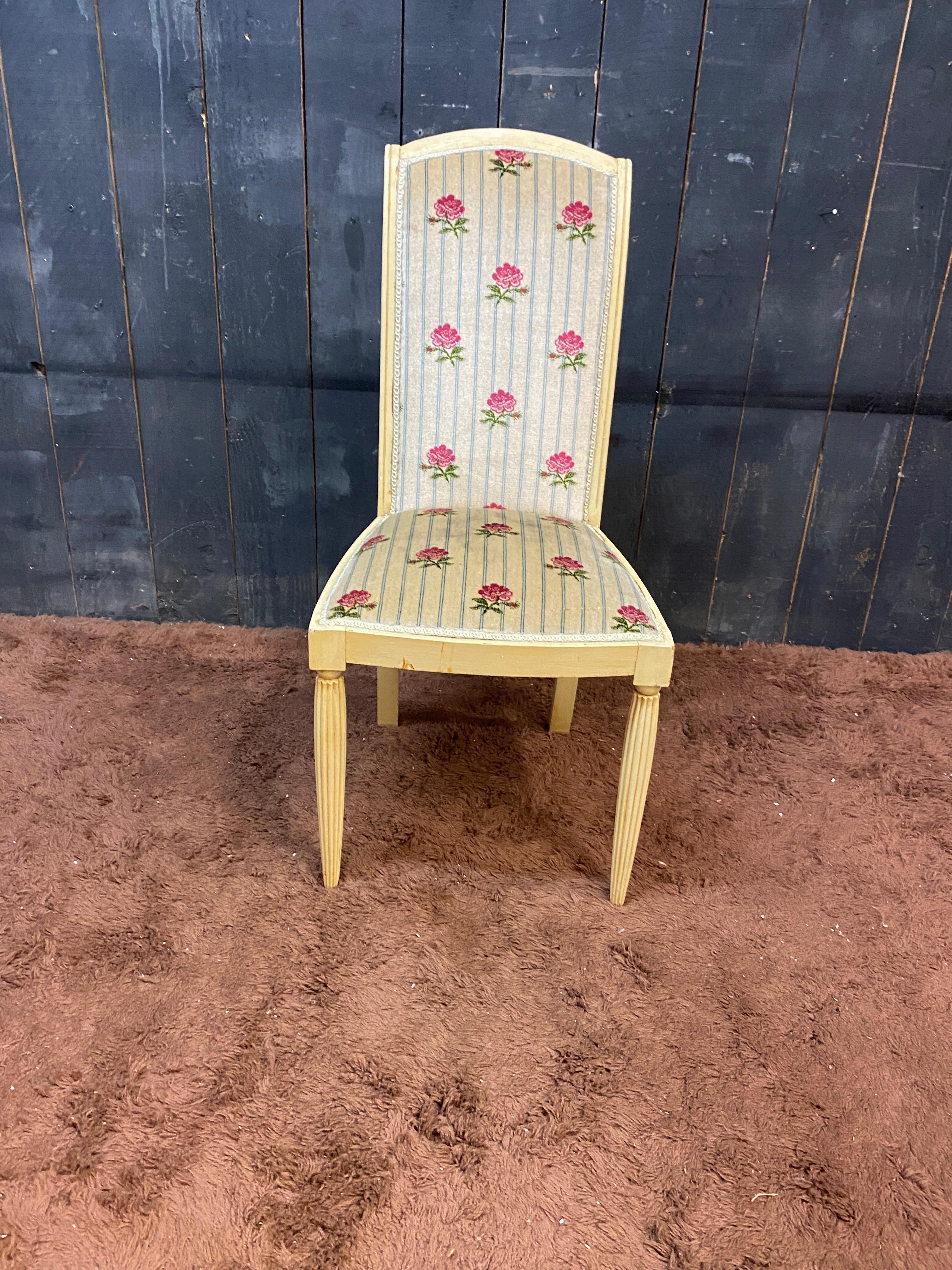 suite de salon Art déco, vers 1920/1930 Deux fauteuils, deux chaises et un canapé en vente 2