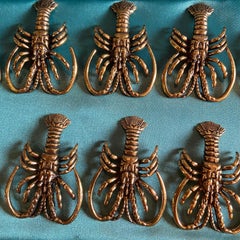 Art Deco lobster Knife Rests, 1950, Set of 12