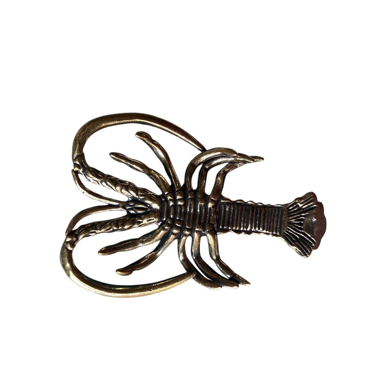 Art Deco lobster Knife Rests, 1950, Set of 12 Bronce en venta