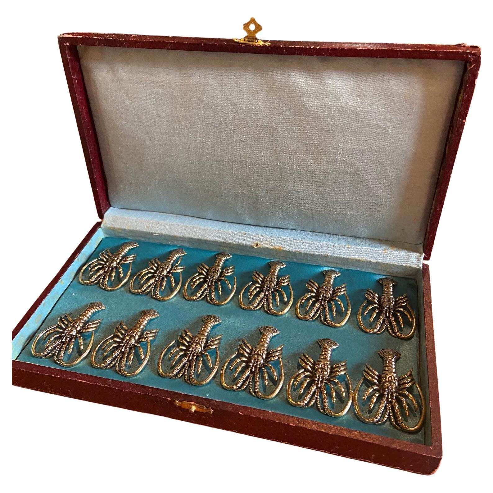 Art Deco lobster Knife Rests, 1950, Set of 12