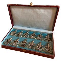 Art Deco lobster Knife Rests, 1950, Set of 12