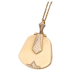 Art Deco Locket Necklace