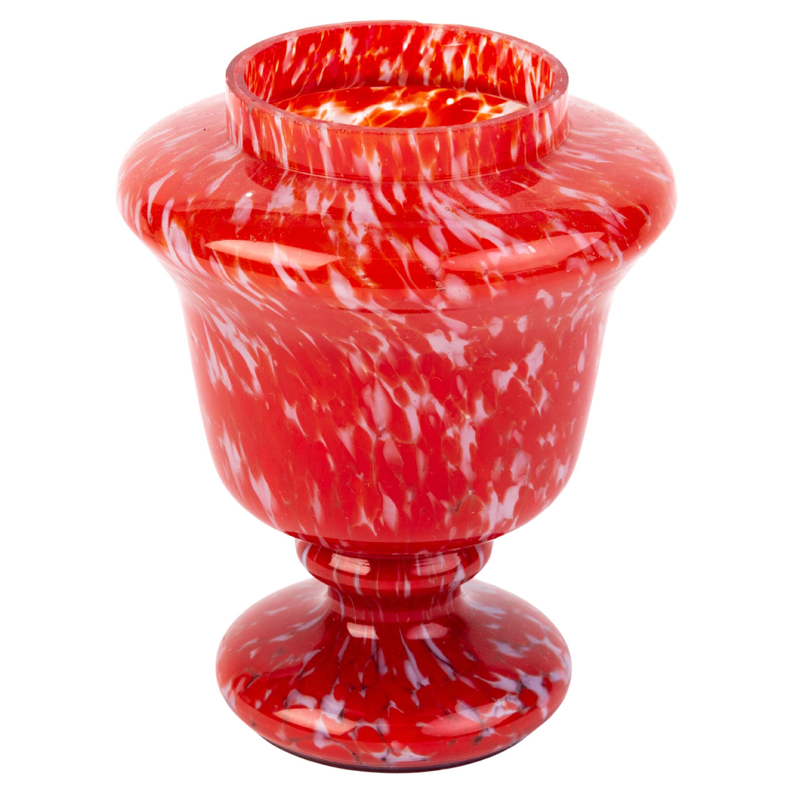 Art Deco Loetz Splatter Glass Vase For Sale