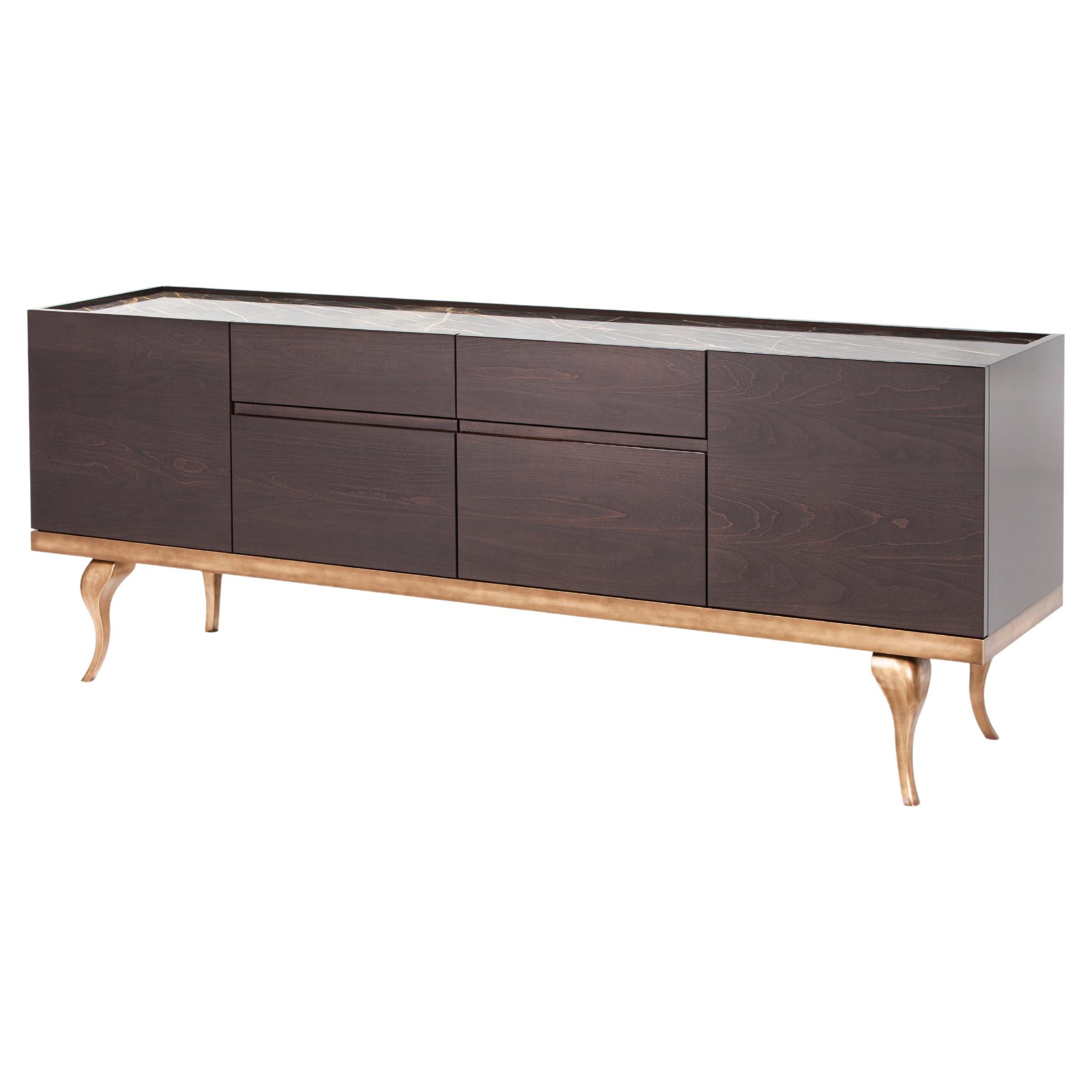 Portoghese Credenza Art Deco Londres Saint Laurent in marmo fatta a mano Portogallo Greenapple in vendita