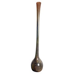 Art Deco, long neck multicolor glass vase