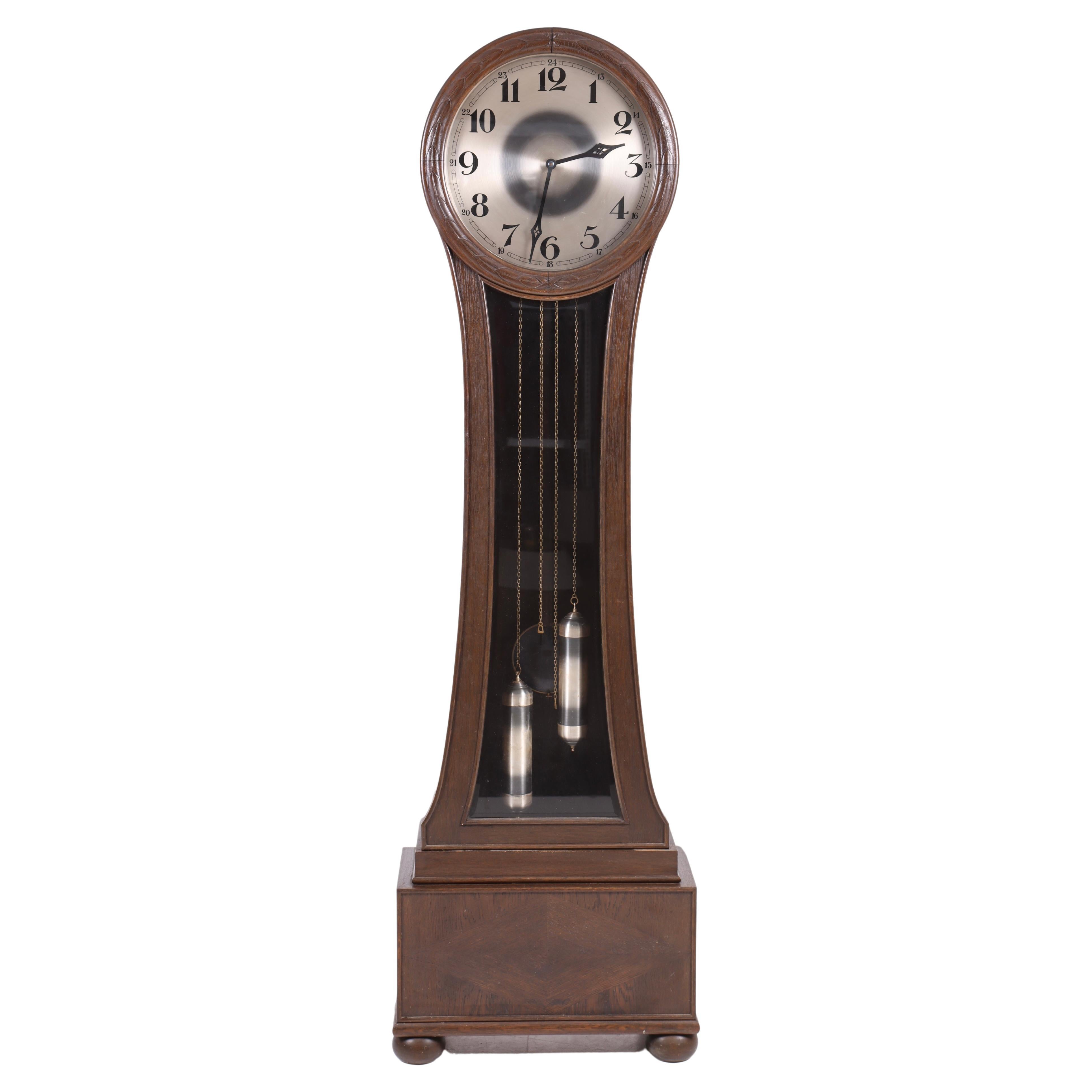 Art Deco Longcase Clock, Denmark, 1950s